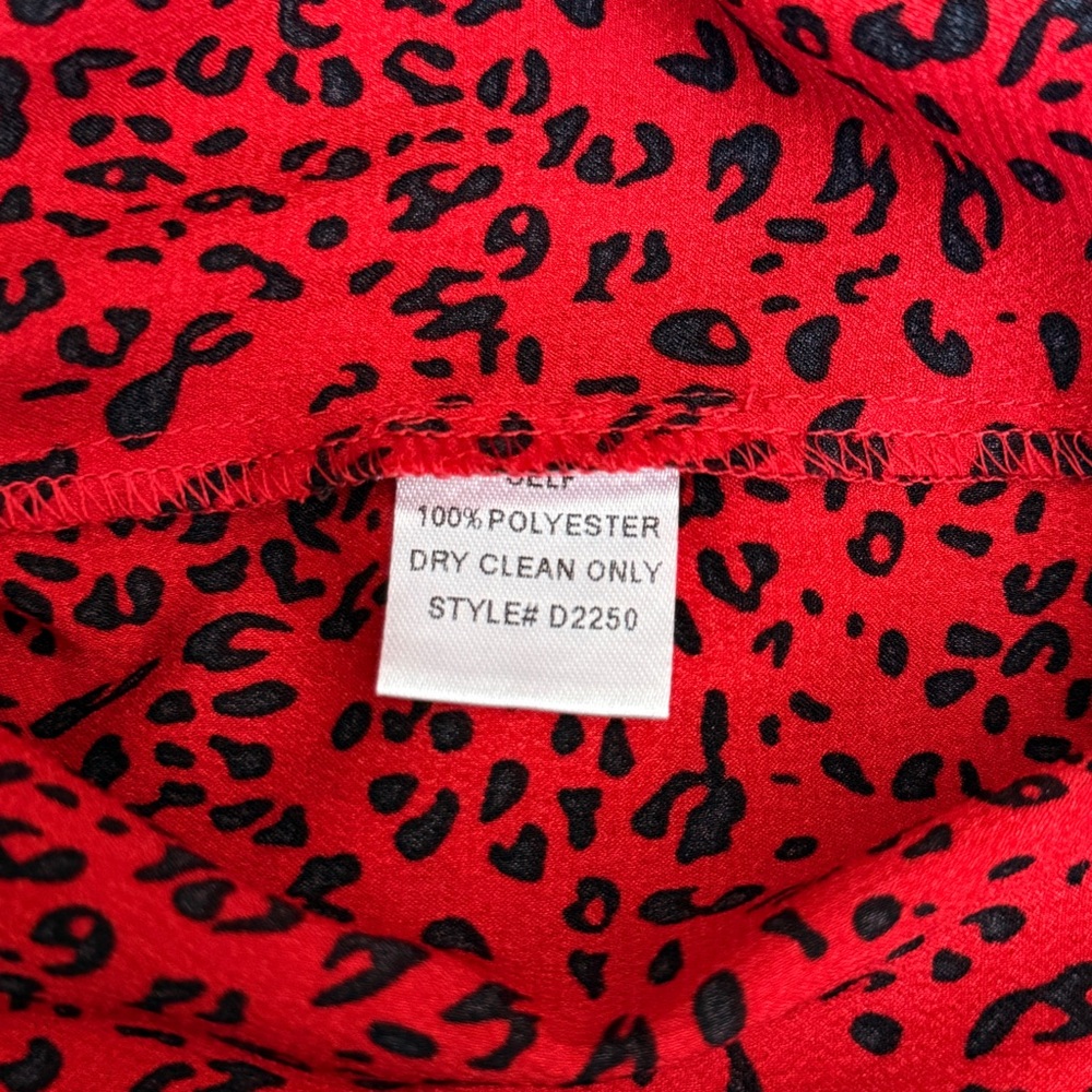 Re:Named Red animal print leopard Sexy slip dress Sz S Valentine's Day - Picture 6 of 6